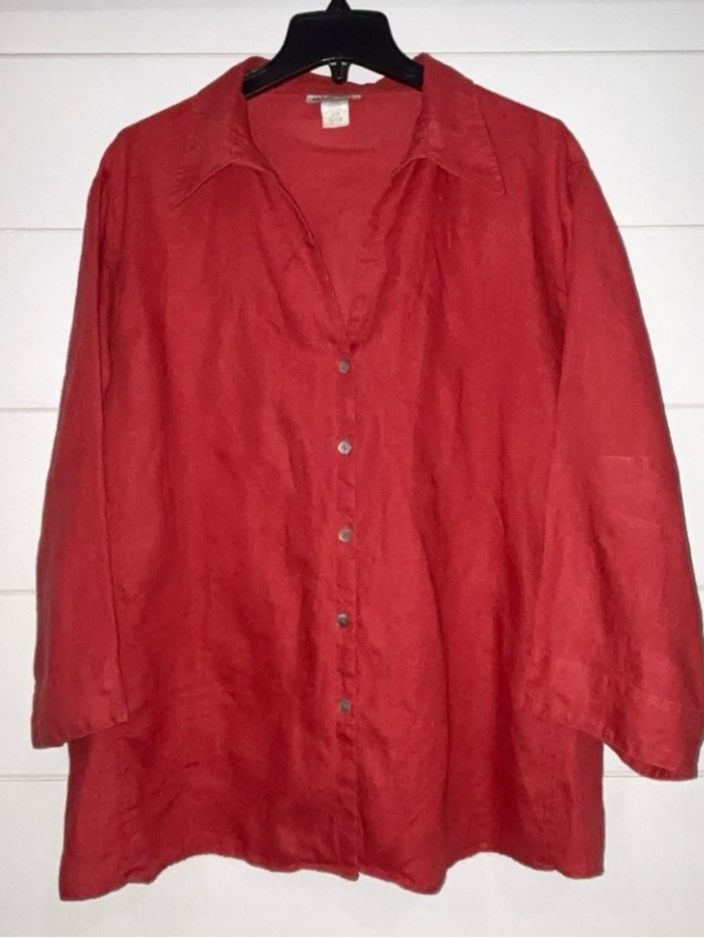 David N Rust Linen Button Up Shirt